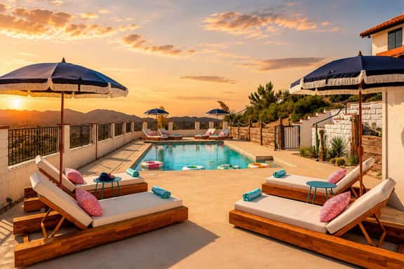 Desert Sunsets Wellness Villa - Pool, Sauna, Spa, Pool Table, Firepit, Yoga, Steam Room & Stunning Views - Image 1